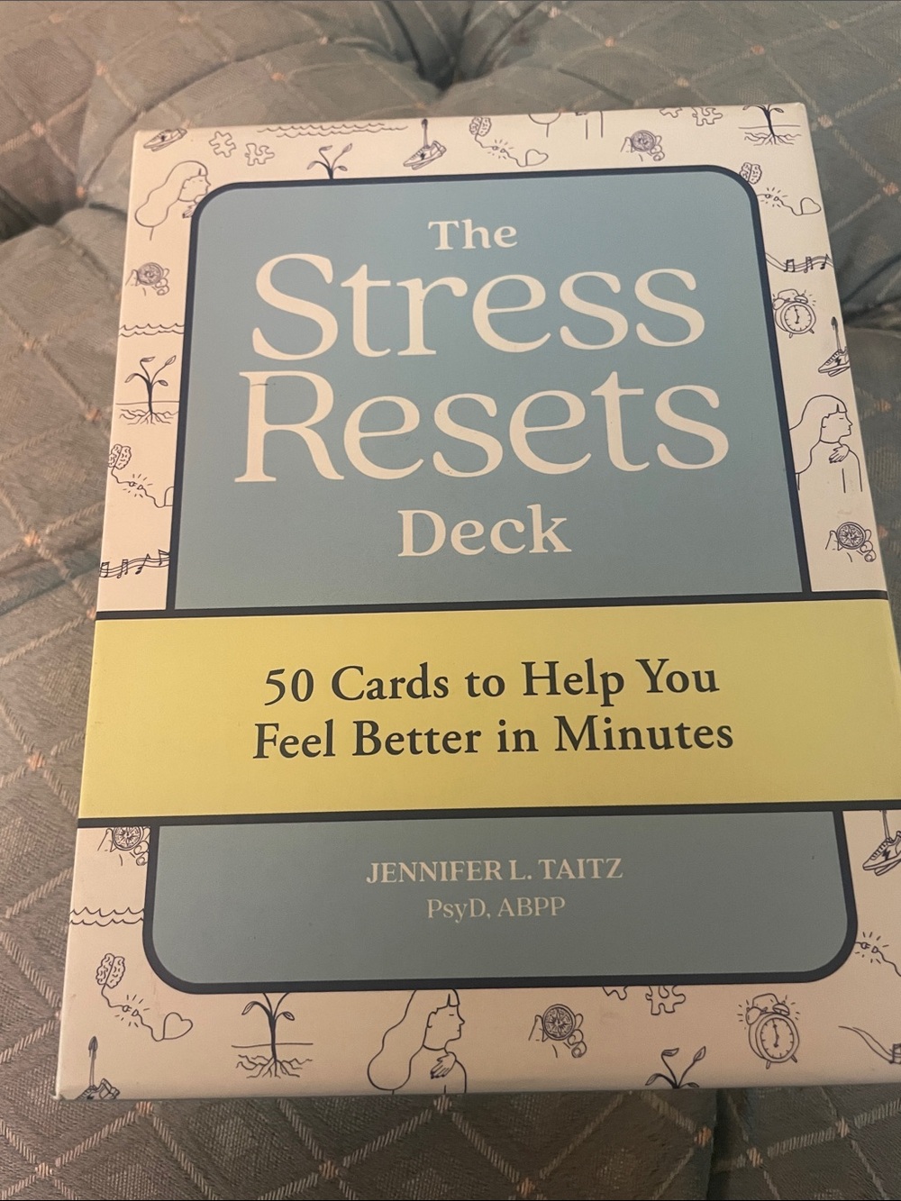 The Stress Resets Deck by Jennifer L. Taitz - Blue and Yellow Card Set.  New